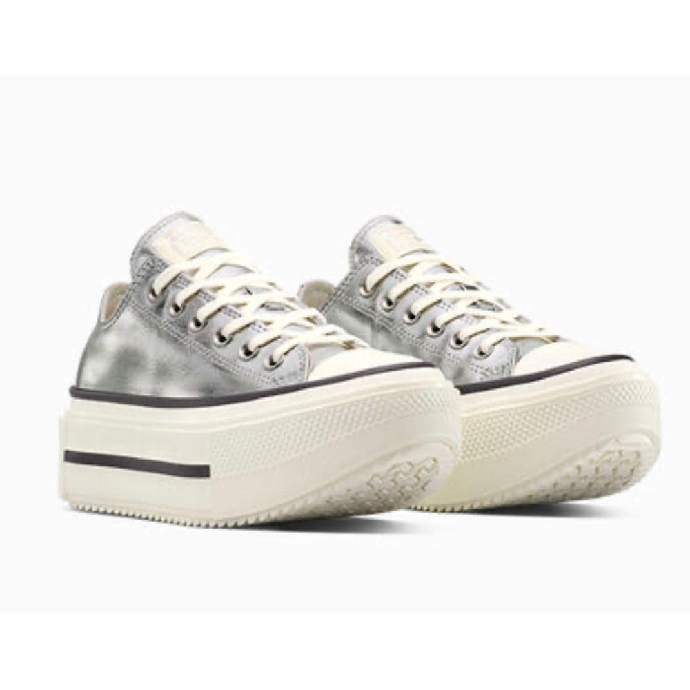 Converse Chuck Taylor All Star Lift Double Stack Platform Metallic sneaker 9.5